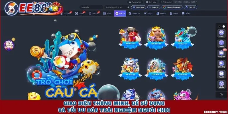 Giao diện thông minh, dễ sử dụng và tối ưu hóa trải nghiệm người chơi