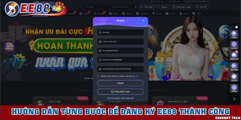 Các bước đăng ký đơn giản