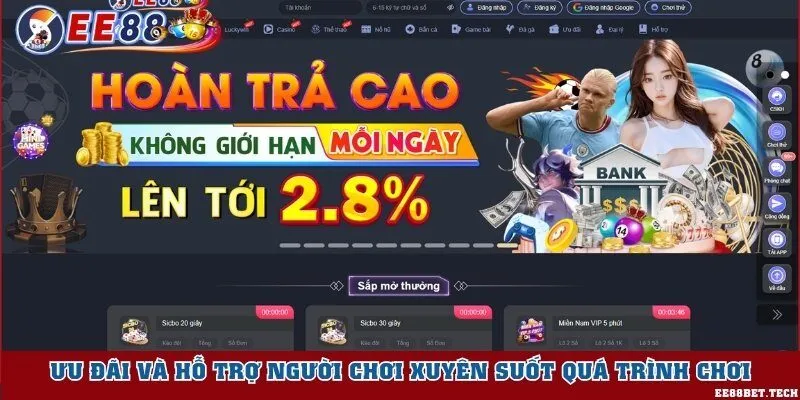Ưu đãi và hỗ trợ người chơi xuyên suốt quá trình chơi